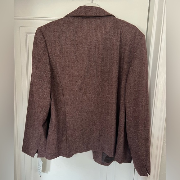 NWT Evan-Picone Women’s Blazer – Plus Size 18W, Chestnut Brown, Stretchy - Picture 8 of 11